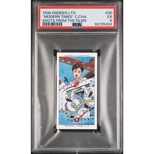 1936 Ogden's LTD Charlie Chaplin PSA 5 Modern Times Shots from the Films Charles